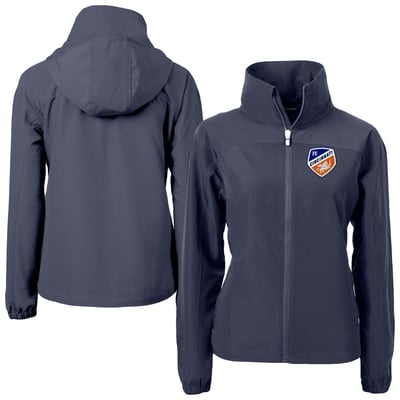  FC Cincinnati Cutter & Buck Women's Charter Eco Recycled Full-Zip Jacket - Navy
